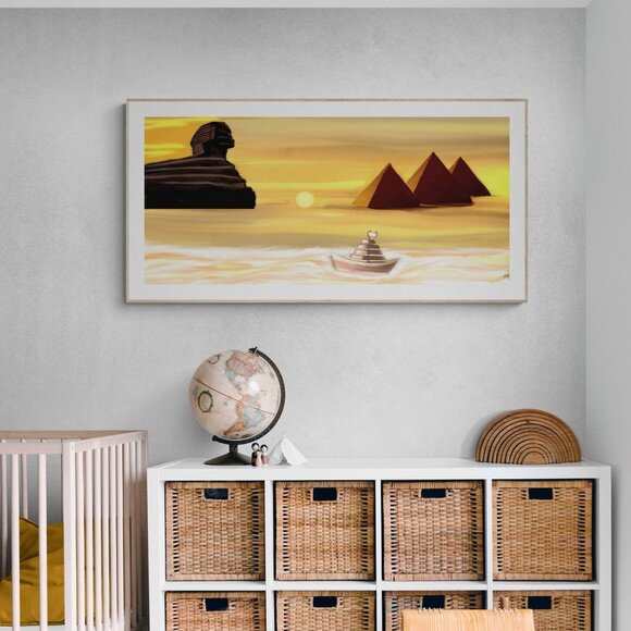 Egypt Sphinx | Kids Art | Modern Wall Art Decor | Minimalist Digital Prints - Picture 3 of 5